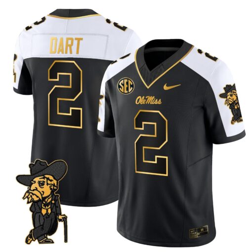 Men's Ole Miss Rebels 2025 Gold Vapor Limited Jersey - All Stitched - Image 14