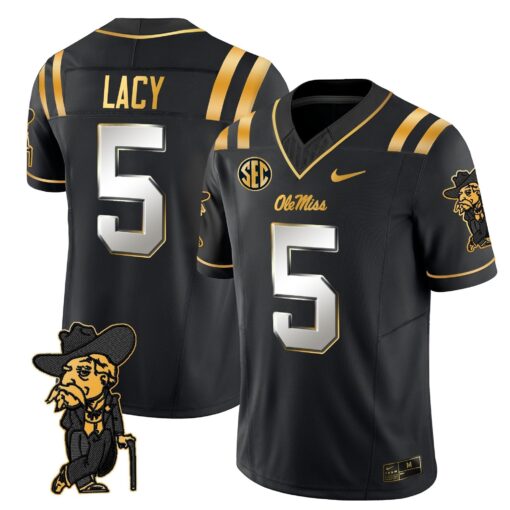 Men's Ole Miss Rebels 2025 Gold Vapor Limited Jersey - All Stitched - Image 7