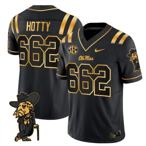 Men's Ole Miss Rebels 2025 Gold Vapor Limited Jersey - All Stitched - Image 4