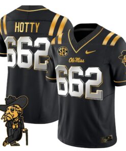 Alternative view of Men's Ole Miss Rebels 2025 Gold Vapor Limited Jersey - All Stitched