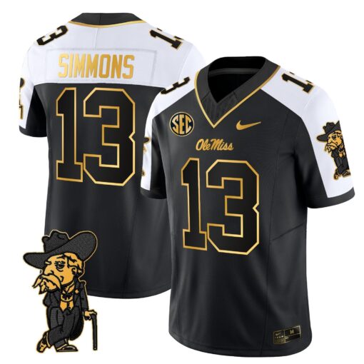Men's Ole Miss Rebels 2025 Gold Vapor Limited Jersey - All Stitched - Image 13