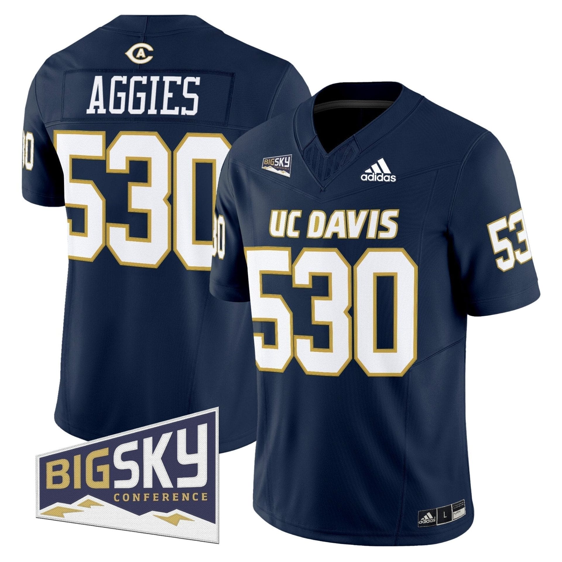 Men's UC Davis Aggies 2025 'Lake Tahoe Patch' Vapor Limited Jersey - All Stitched 41 Men's UC Davis Aggies 2025 'Lake Tahoe Patch' Vapor Limited Jersey - All Stitched - Image 41