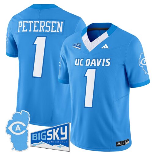 Men's UC Davis Aggies 2025 'Lake Tahoe Patch' Vapor Limited Jersey - All Stitched - Image 38