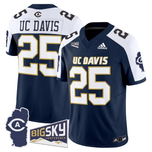 Men's UC Davis Aggies 2025 'Lake Tahoe Patch' Vapor Limited Jersey - All Stitched - Image 33