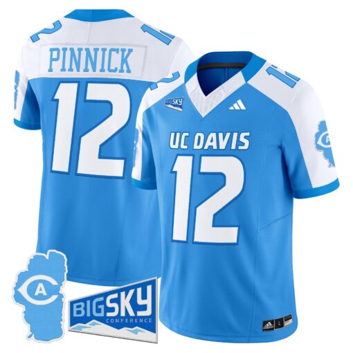Men's UC Davis Aggies 2025 'Lake Tahoe Patch' Vapor Limited Jersey - All Stitched - Image 14