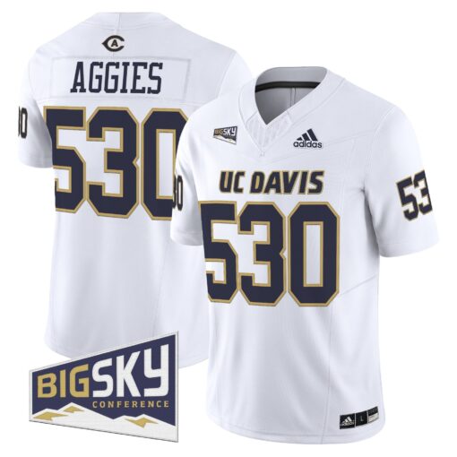 Men's UC Davis Aggies 2025 'Lake Tahoe Patch' Vapor Limited Jersey - All Stitched - Image 23