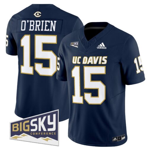 Men's UC Davis Aggies 2025 'Lake Tahoe Patch' Vapor Limited Jersey - All Stitched - Image 9