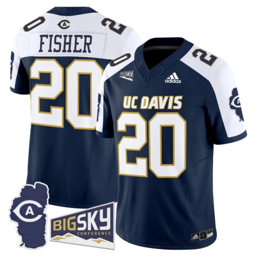 Men's UC Davis Aggies 2025 'Lake Tahoe Patch' Vapor Limited Jersey - All Stitched - Image 27