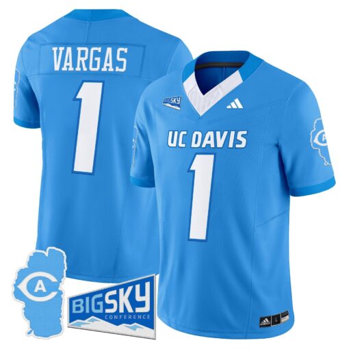 Men's UC Davis Aggies 2025 'Lake Tahoe Patch' Vapor Limited Jersey - All Stitched - Image 36