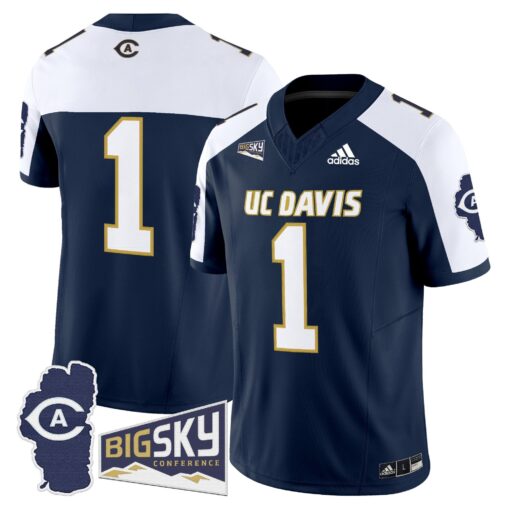 Men's UC Davis Aggies 2025 'Lake Tahoe Patch' Vapor Limited Jersey - All Stitched - Image 35