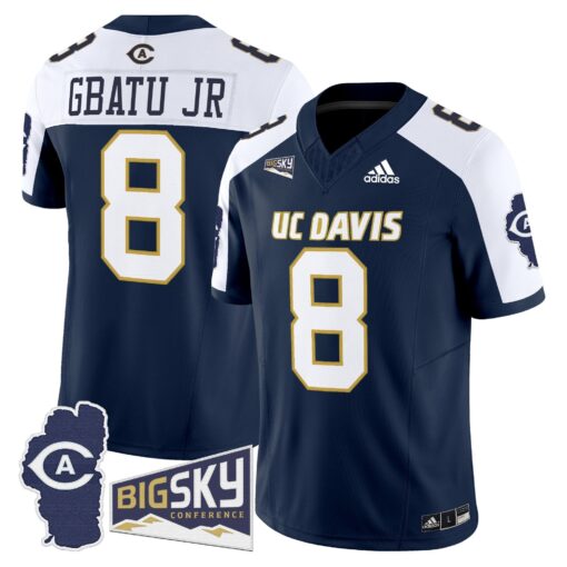 Men's UC Davis Aggies 2025 'Lake Tahoe Patch' Vapor Limited Jersey - All Stitched - Image 29