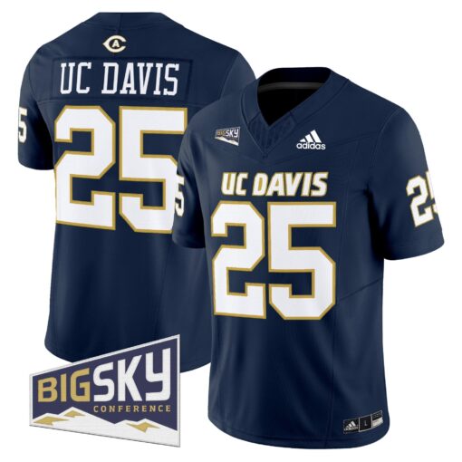 Men's UC Davis Aggies 2025 'Lake Tahoe Patch' Vapor Limited Jersey - All Stitched - Image 11