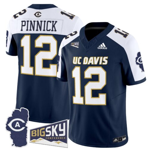 Men's UC Davis Aggies 2025 'Lake Tahoe Patch' Vapor Limited Jersey - All Stitched - Image 25