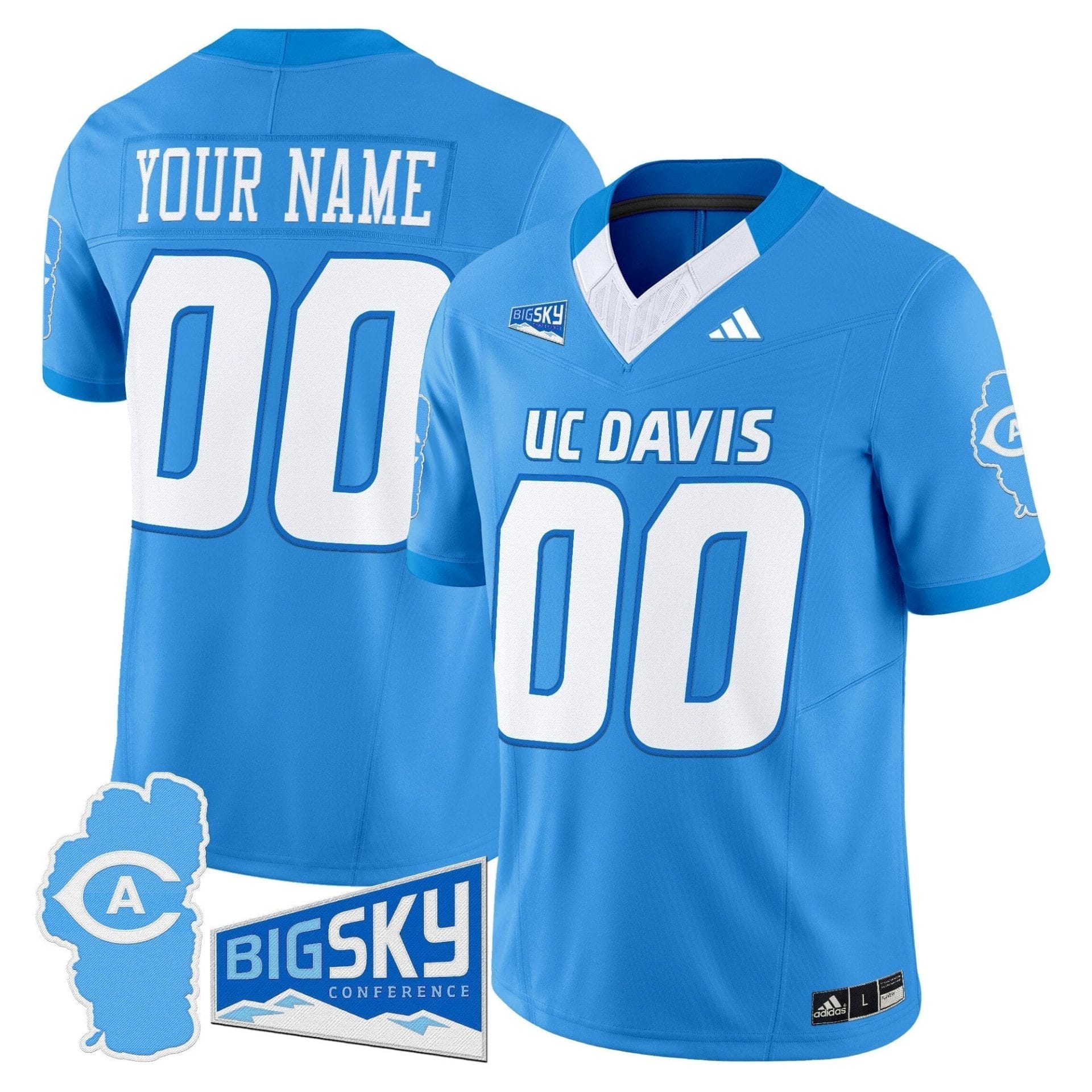 UC Davis Aggies 2025 'Lake Tahoe Patch' Vapor Limited Custom Jersey - All Stitched 1 UC Davis Aggies 2025 'Lake Tahoe Patch' Vapor Limited Custom Jersey - All Stitched