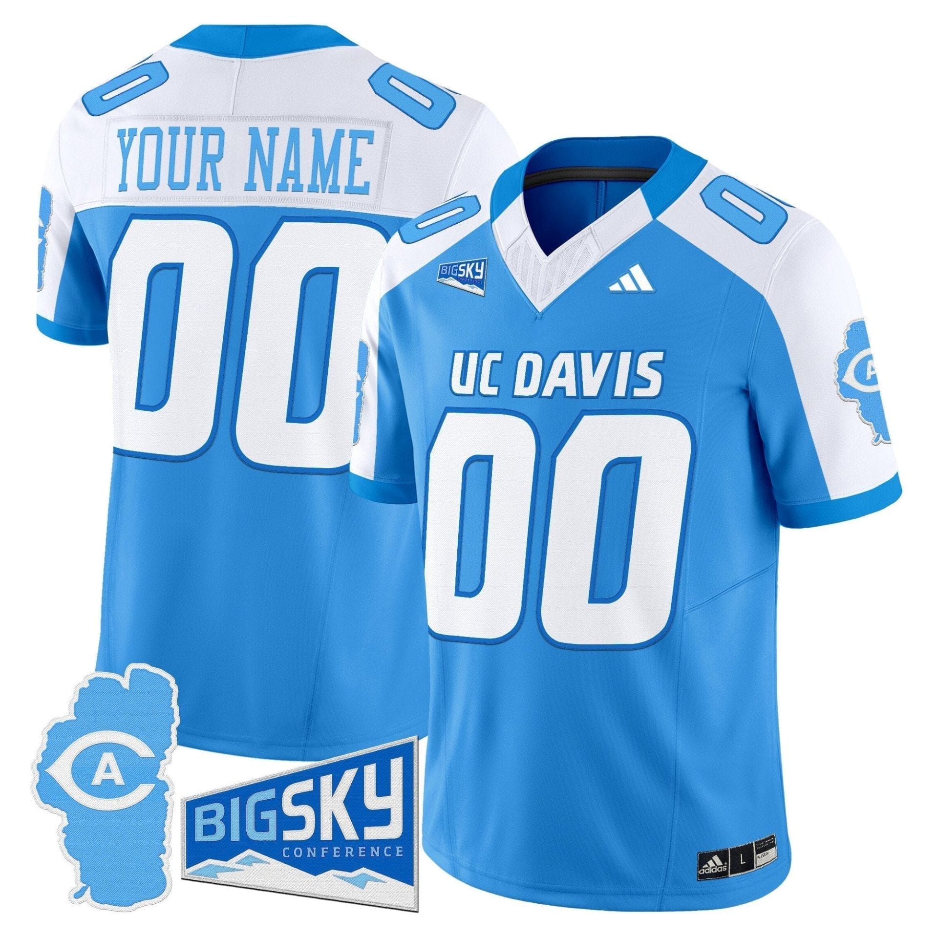 UC Davis Aggies 2025 'Lake Tahoe Patch' Vapor Limited Custom Jersey - All Stitched 4 UC Davis Aggies 2025 'Lake Tahoe Patch' Vapor Limited Custom Jersey - All Stitched - Image 4