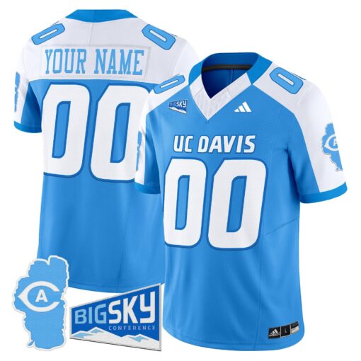 UC Davis Aggies 2025 'Lake Tahoe Patch' Vapor Limited Custom Jersey - All Stitched - Image 4