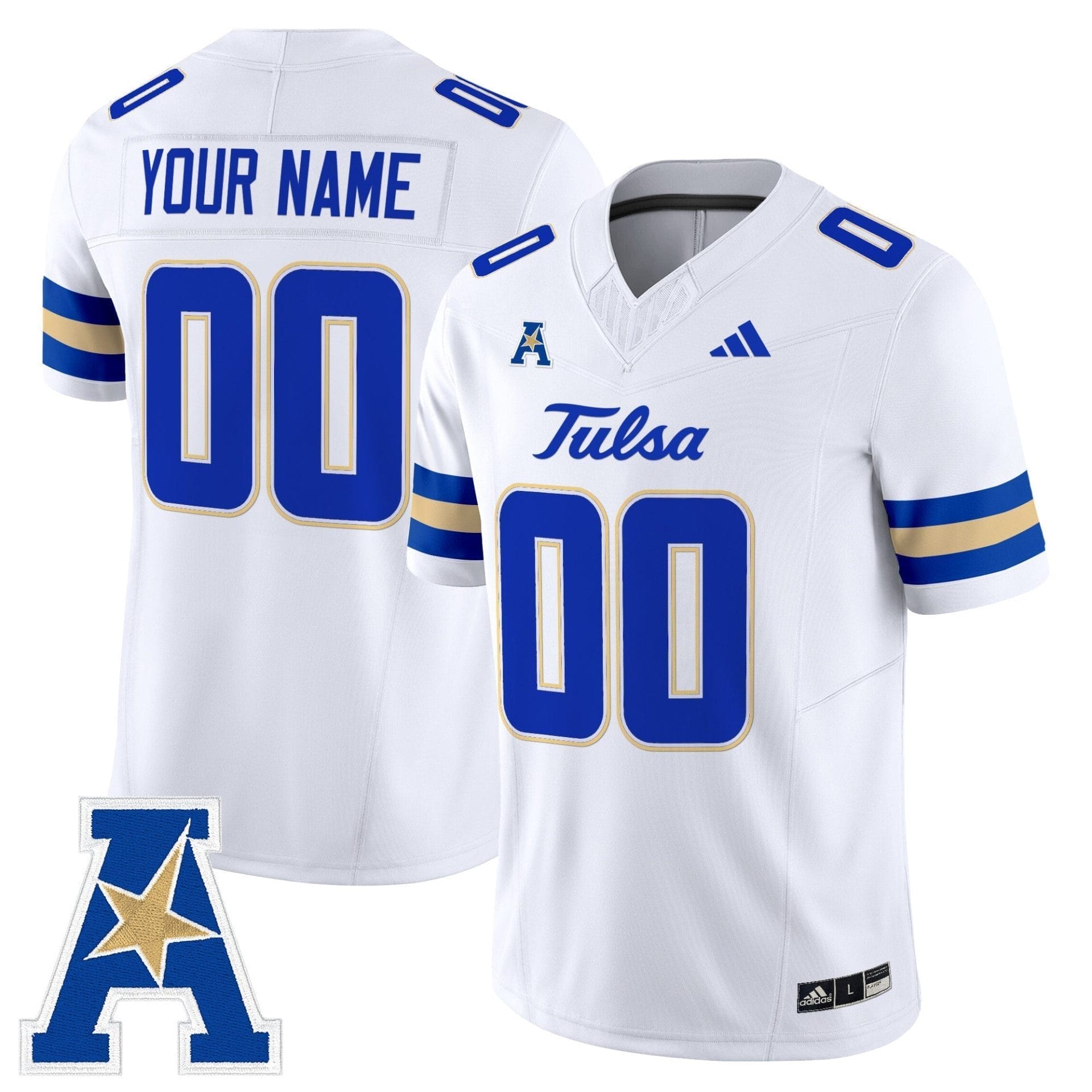 Tulsa Golden Hurricane 2025 Vapor Limited Custom Jersey - All Stitched 2 Tulsa Golden Hurricane 2025 Vapor Limited Custom Jersey - All Stitched - Image 2