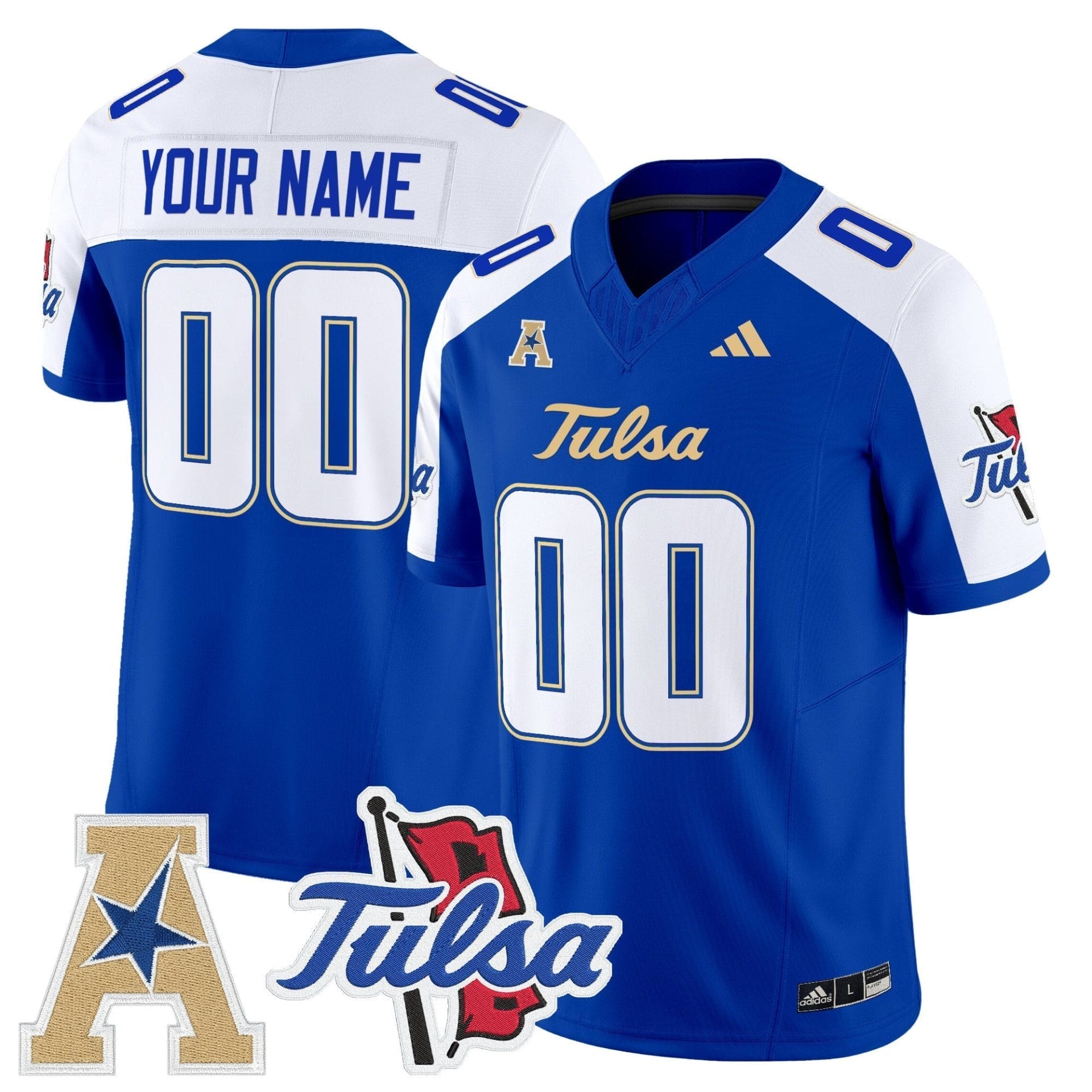 Tulsa Golden Hurricane 2025 Vapor Limited Custom Jersey - All Stitched 3 Tulsa Golden Hurricane 2025 Vapor Limited Custom Jersey - All Stitched - Image 3
