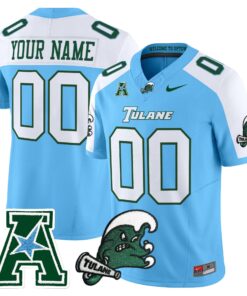 Alternative view of Tulane Green Wave 2025 Vapor Limited Custom Jersey - All Stitched