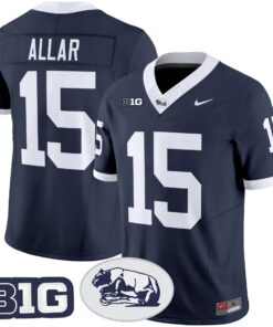 Alternative view of Men's Penn State Nittany Lions Throwback Vapor Limited Jersey - All Stitched
