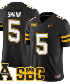 Alternative view of AJ Swann Jersey #5 App State Mountaineers 2025 Vapor Limited Stitched