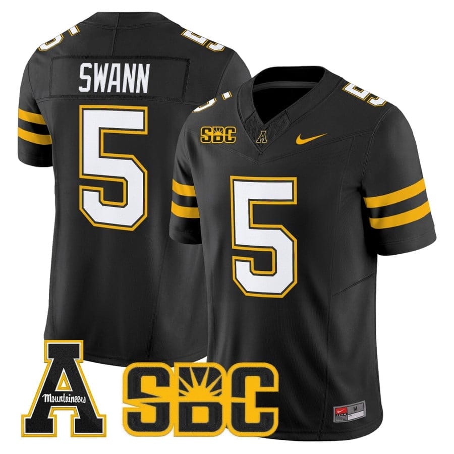 AJ Swann Jersey #5 App State Mountaineers 2025 Vapor Limited Stitched - Image 2
