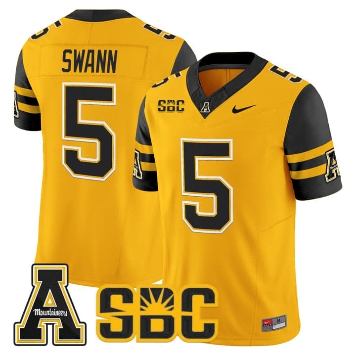 AJ Swann Jersey #5 App State Mountaineers 2025 Vapor Limited Stitched - Image 3