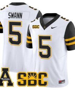 AJ Swann Jersey 5 App State Mountaineers 2025 Vapor Limited Stitched White