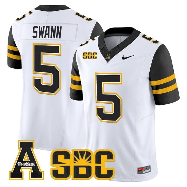AJ Swann Jersey #5 App State Mountaineers 2025 Vapor Limited Stitched - Image 4