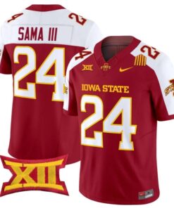 Abu Sama III Jersey #24 Iowa State Cyclones 2025 Limited Stitched Cardinal Alter