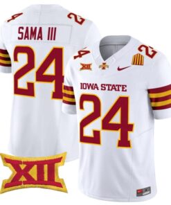 Abu Sama III Jersey #24 Iowa State Cyclones 2025 Limited Stitched White
