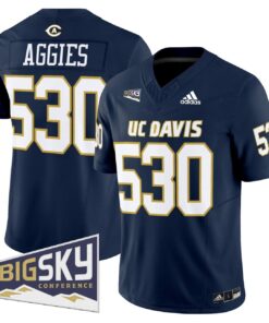 Aggies Jersey 530 UC Davis Aggies 2025 Lake Tahoe Patch Stitched Navy