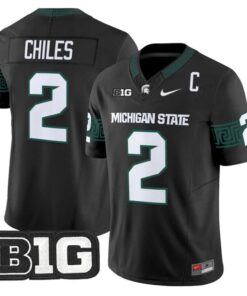 Aidan Chiles Jersey #2 Michigan State Spartans 2025 Vapor Stitched Black