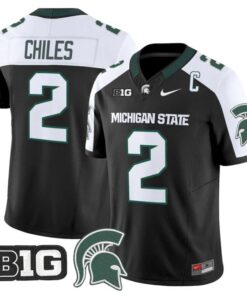 Aidan Chiles Jersey #2 Michigan State Spartans 2025 Vapor Stitched Black Alter