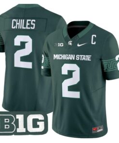 Aidan Chiles Jersey #2 Michigan State Spartans 2025 Vapor Stitched Green