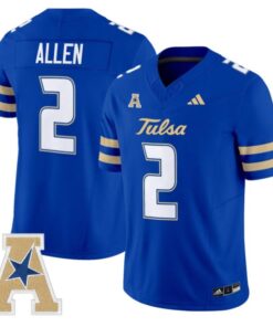 Ajay Allen Jersey #2 Tulsa Golden Hurricane 2025 Vapor Limited Stitched Royal