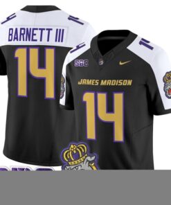 Alonza Barnett III Jersey #14 James Madison Dukes 2025 Vapor Limited Stitched