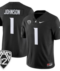 Alternative view of Angel Johnson Jersey #1 Washington State Cougars 2025 Vapor Limited Stitched