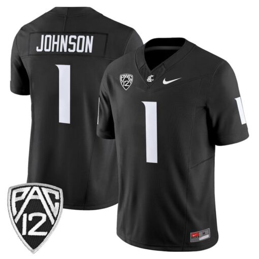 Angel Johnson Jersey #1 Washington State Cougars 2025 Vapor Limited Stitched - Image 2