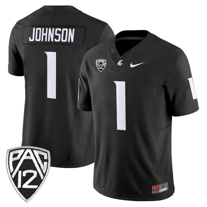 Angel Johnson Jersey #1 Washington State Cougars 2025 Vapor Limited Stitched 2 Angel Johnson Jersey #1 Washington State Cougars 2025 Vapor Limited Stitched - Image 2