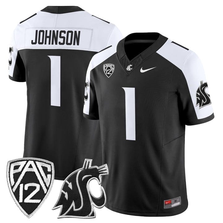 Angel Johnson Jersey #1 Washington State Cougars 2025 Vapor Limited Stitched 1 Angel Johnson Jersey #1 Washington State Cougars 2025 Vapor Limited Stitched