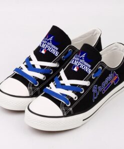 Atlanta Braves Limited Print Low Top Canvas Shoes Sport Sneakers For Men Women Fans