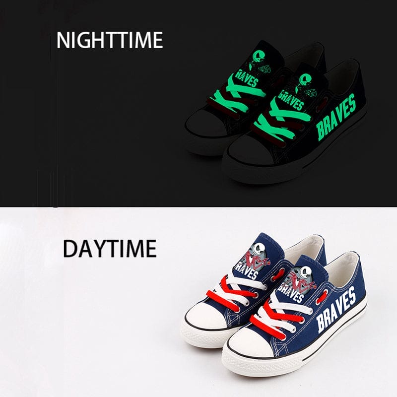 Atlanta Braves Limited Print Low Top Canvas Shoes Sport Sneakers For Men Women Fans - Image 2