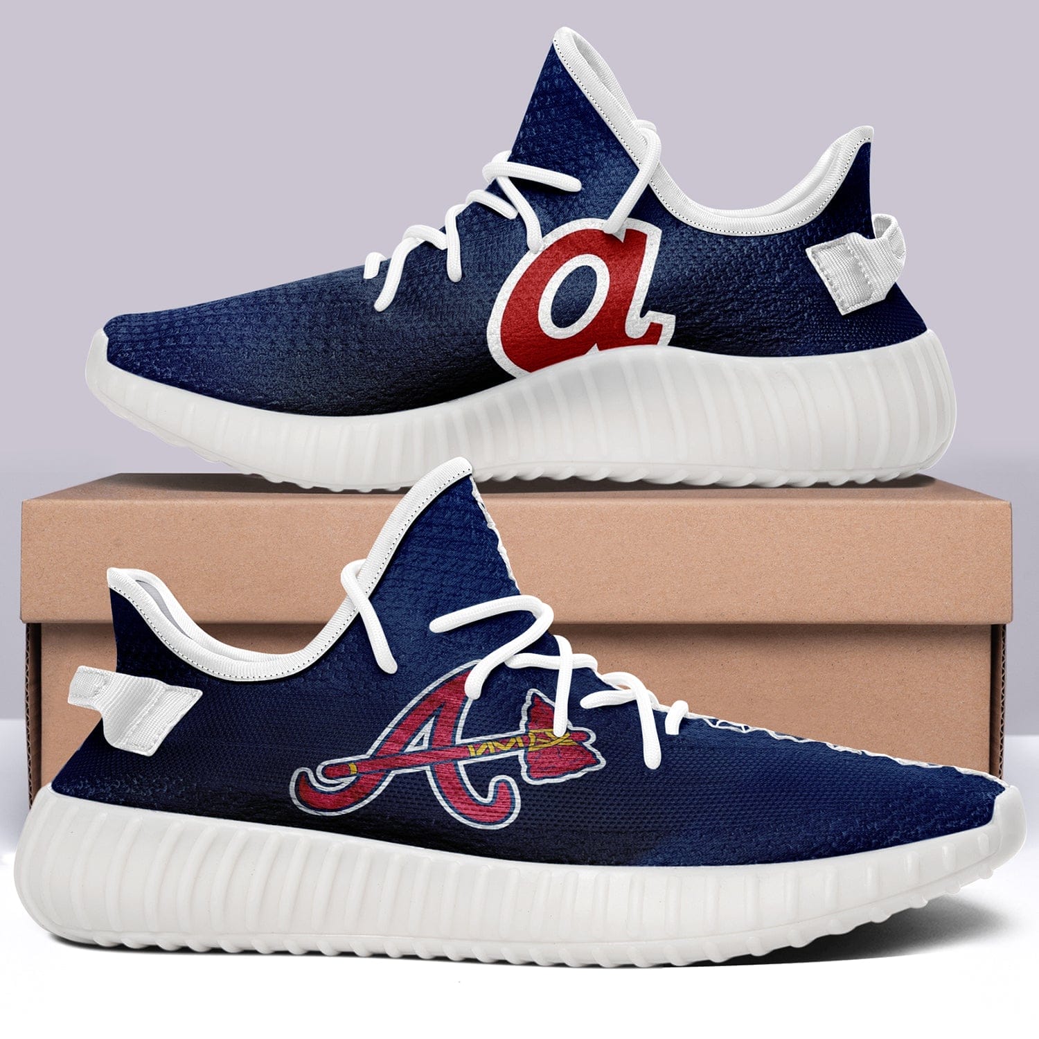 Atlanta Braves NFL 350v Yeezy Sneakers For Men Women Fans 1 Atlanta Braves NFL 350v Yeezy Sneakers For Men Women Fans