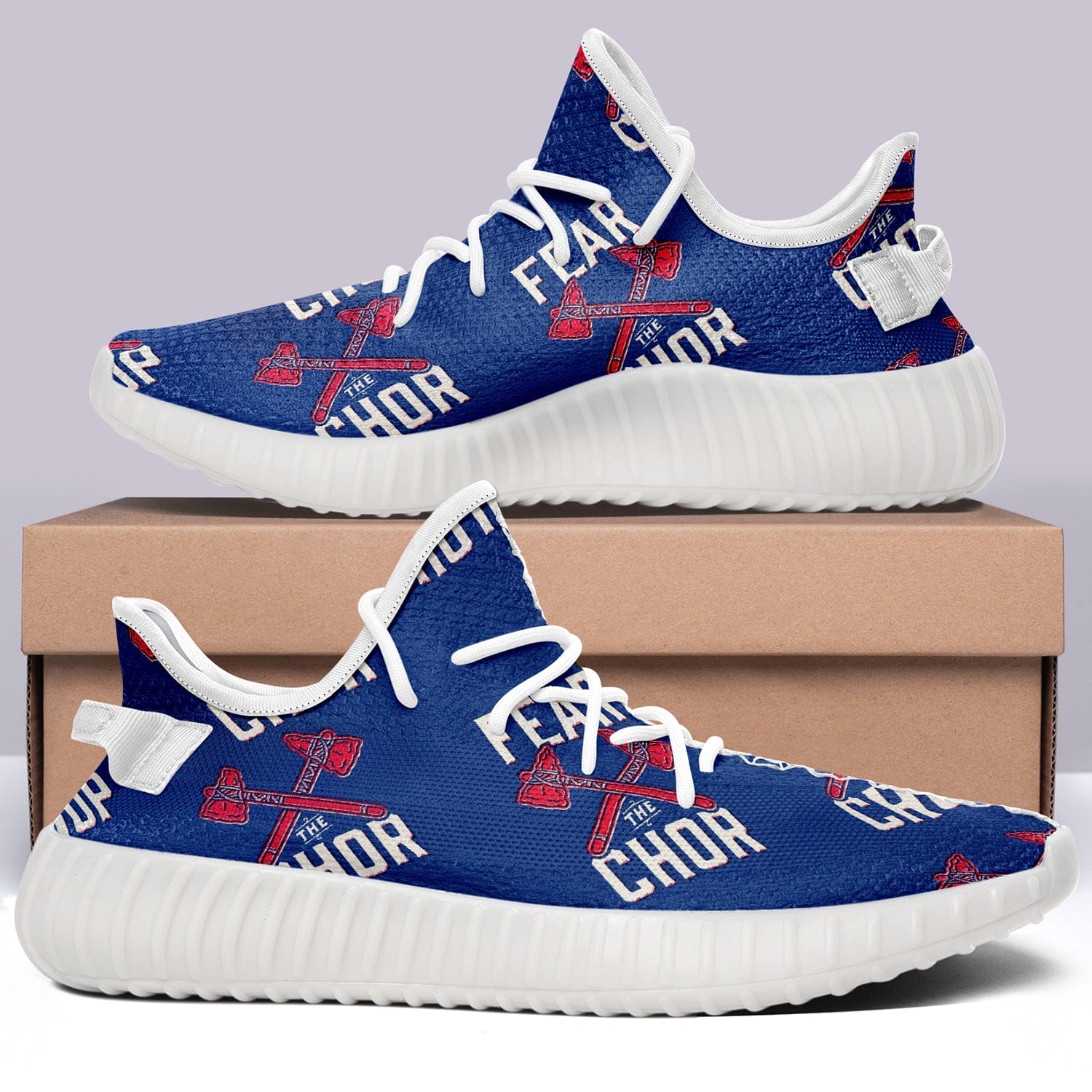 Atlanta Braves NFL 350v Yeezy Sneakers For Men Women Fans 3 Atlanta Braves NFL 350v Yeezy Sneakers For Men Women Fans - Image 3