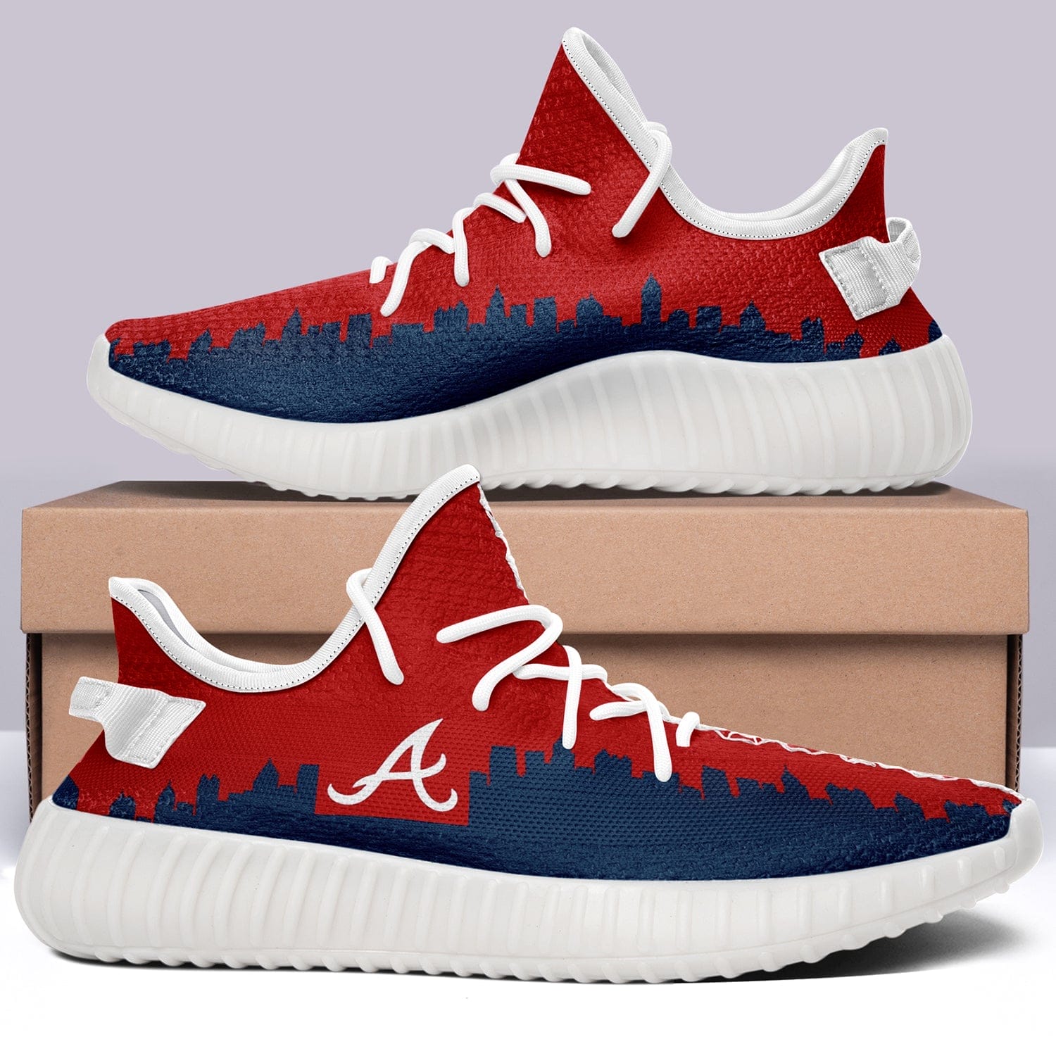 Atlanta Braves NFL 350v Yeezy Sneakers For Men Women Fans 4 Atlanta Braves NFL 350v Yeezy Sneakers For Men Women Fans - Image 4