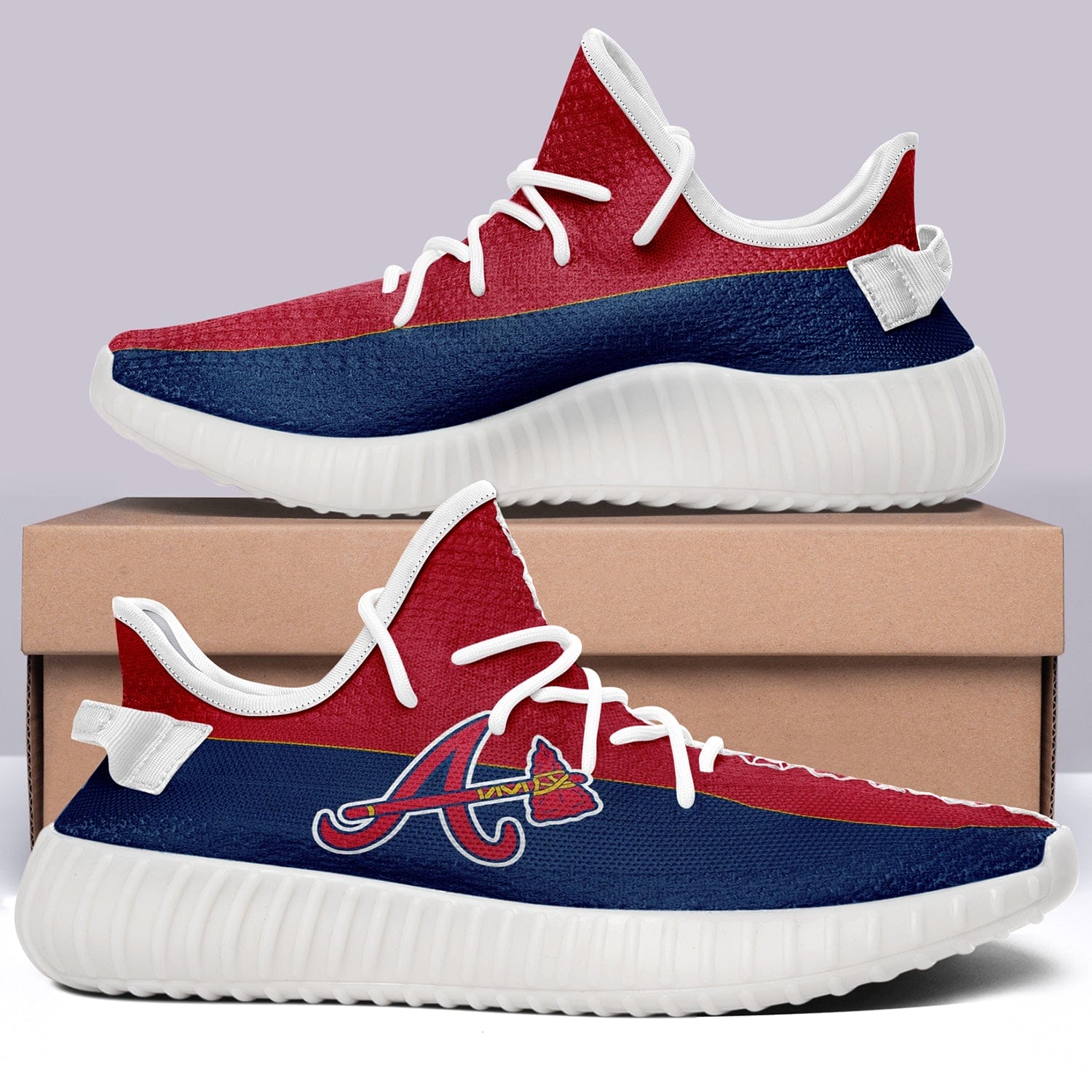 Atlanta Braves NFL 350v Yeezy Sneakers For Men Women Fans 6 Atlanta Braves NFL 350v Yeezy Sneakers For Men Women Fans - Image 6