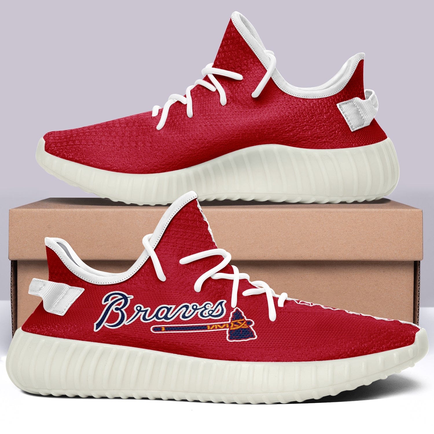 Atlanta Braves NFL 350v Yeezy Sneakers For Men Women Fans 7 Atlanta Braves NFL 350v Yeezy Sneakers For Men Women Fans - Image 7