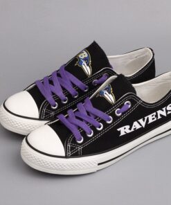 Baltimore Ravens Low Top Canvas Sport Sneakers Shoes For Men Women Fans
