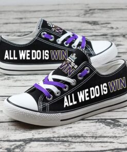 Baltimore Ravens Limited Print NFL Students Low Top Canvas Shoes Sport Sneakers